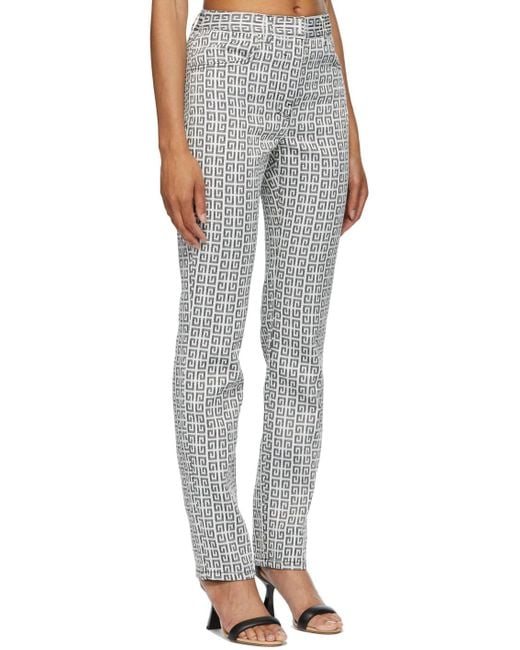 Givenchy Gray 4G Motif Pants
