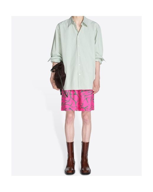 Dries Van Noten Green Croom Embroidered Shirt for men