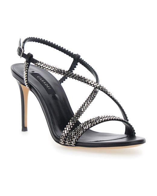 Casadei Metallic Josephine Julia Sandals