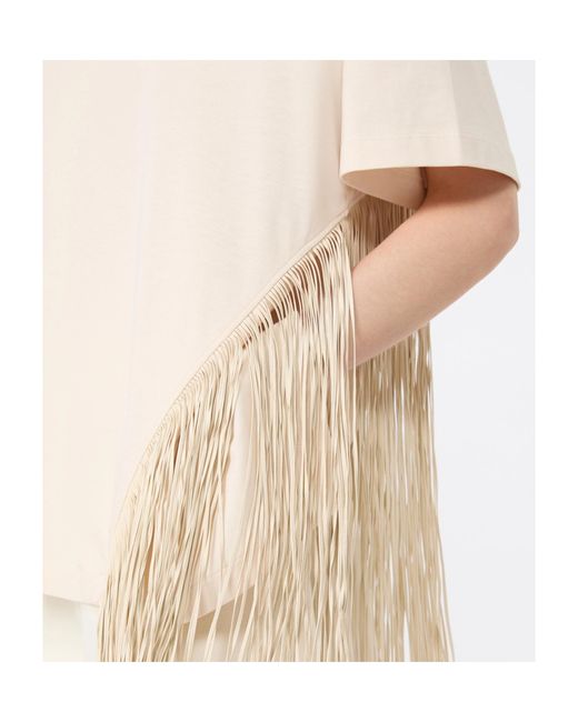 Sportmax Natural Fringe-Detail T-Shirt