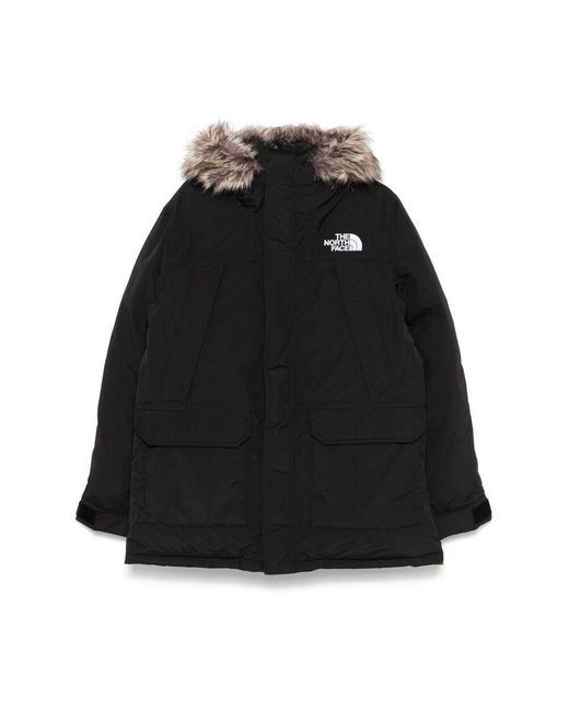 The North Face Black Mcmurdo Logo Embroidered Parka for men
