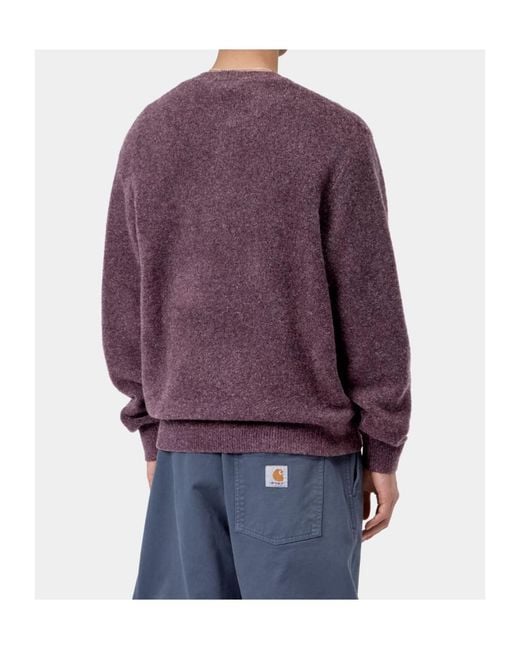 Carhartt Purple Curtis Crewneck Knitted Jumper for men