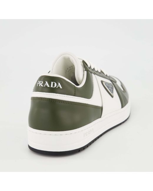 Prada Green Downtown Lace-Up Sneakers for men