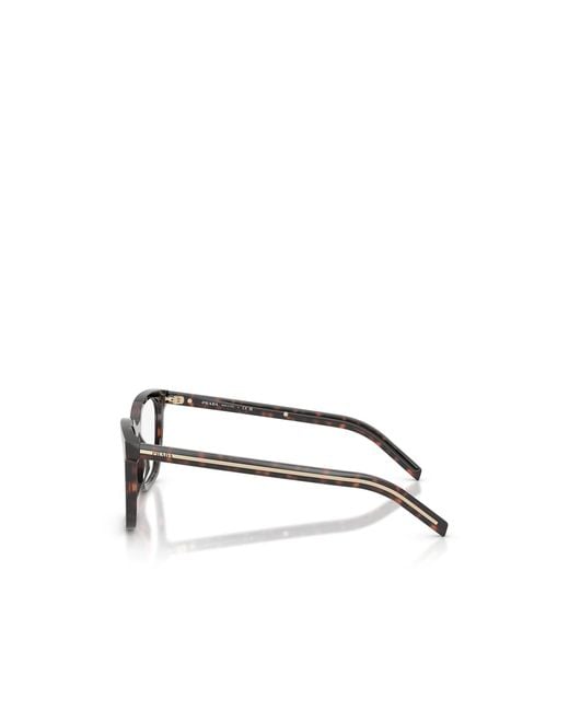 Prada White Eyewear Square Frame Glasses
