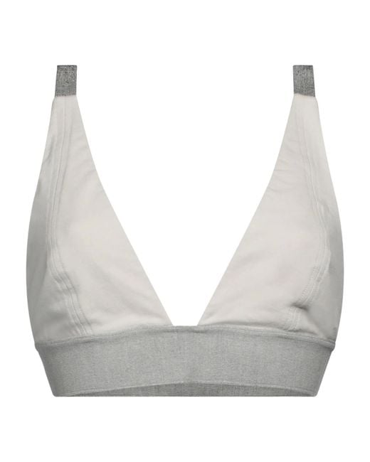 Brunello Cucinelli Gray Comfortable Elastic Two-Tone Triangle Bra