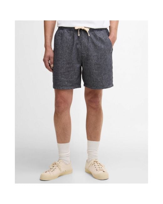 Barbour Gray Drawstring Shorts for men