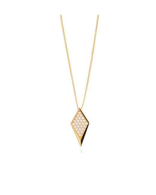 Versace White Blade Crystal Necklace