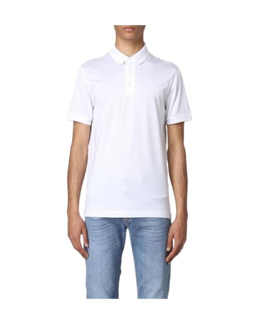 Emporio Armani White Asv Jersey Polo Shirt for men
