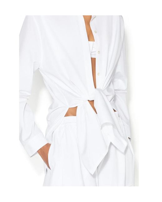 Alaïa White Alaïa Layered Poplin Shirt