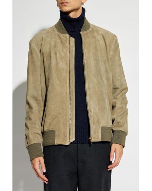 Paul Smith Natural Zip-Up Long-Sleeved Bomber Jacket for men