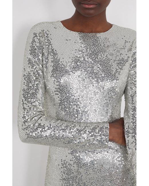 Michael Kors Gray Sequined Plain Dress Dress