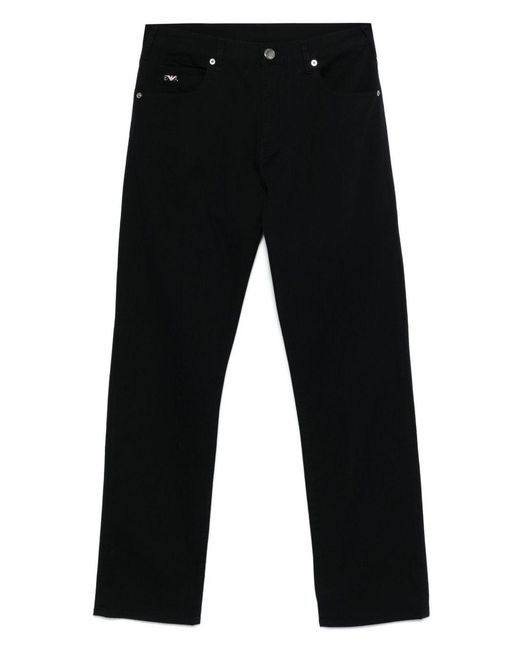 Emporio Armani Black Slim Denim Cotton Jeans for men