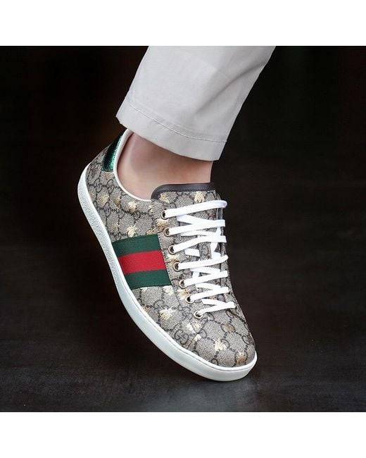 Gucci Green Ace Gg Supreme Bees Sneaker for men