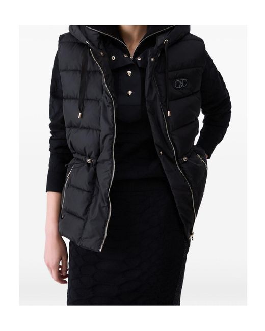 Liu Jo Blue Short Padded Nylon Jacket