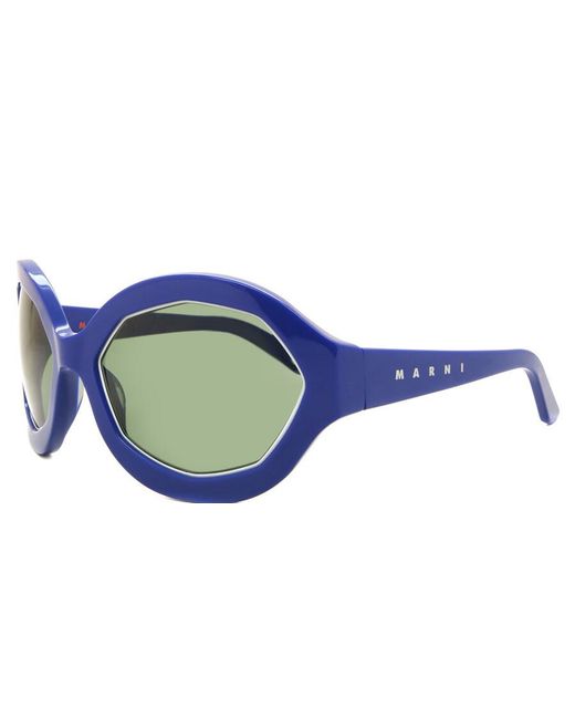Marni Blue Logo Sunglasses for men