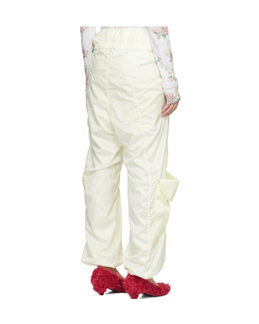 OPEN YY White Paperbag Waist Cargo Pants
