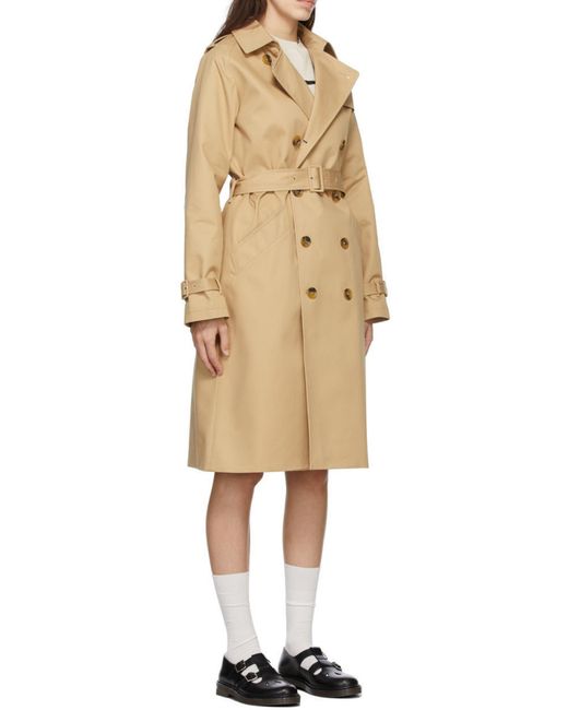 A.P.C. Natural Greta Long-Sleeved Trench Coat