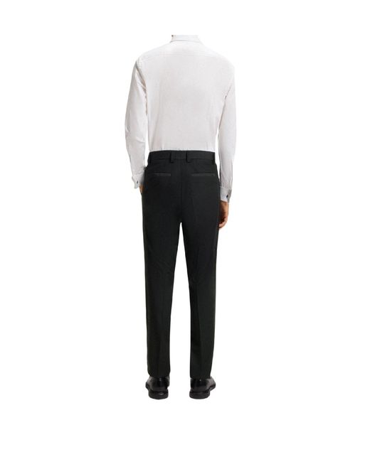 Boss Black Full-Length Straight-Leg Suit Trousers for men