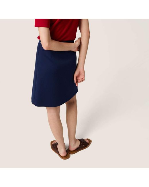 Miu Miu Blue Jersey Pleated Mini Skirt