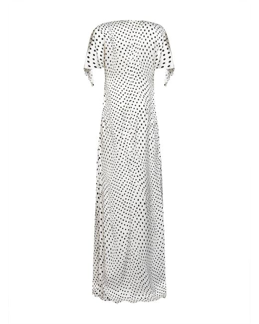 Stella McCartney White Round Neck Short Sleeve Dress