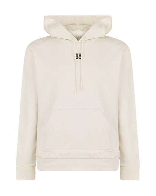 Boss White Logo Hoodie