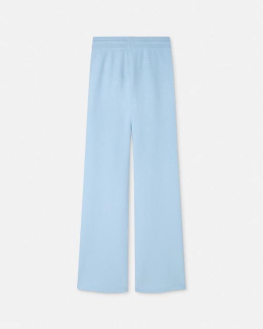 Versace Blue Drawstring Flared Trousers