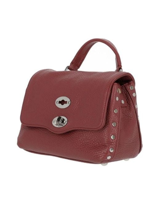 Zanellato Red Stud-Detailed Twist-Lock Baby Tote Bag
