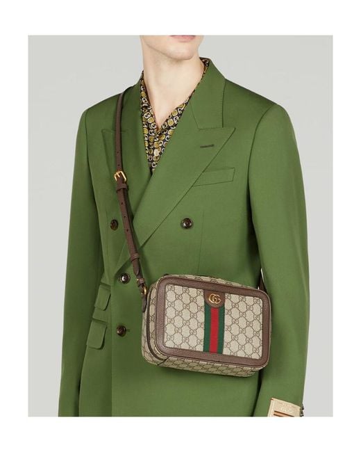 Gucci Brown Ophidia Small Shoulder Bag for men