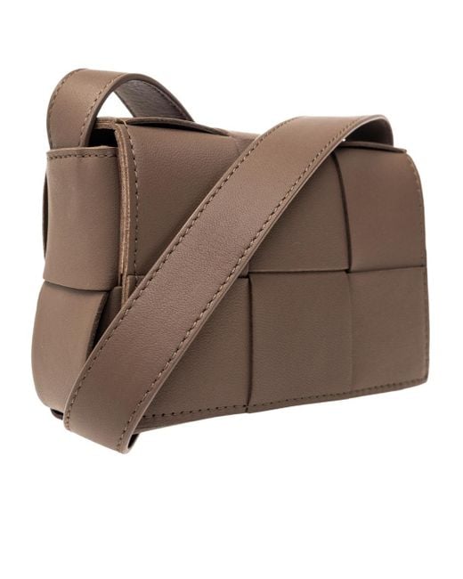 Bottega Veneta Brown Mini Cassette Shoulder Bag