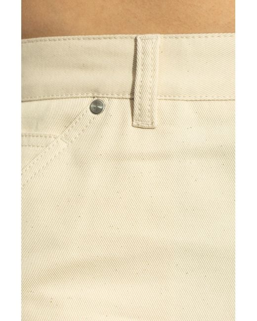 Moncler Natural Denim Shorts for men