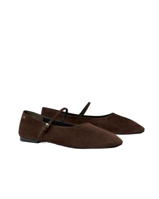 Tory Burch Brown Mary Jane Ballet Flats
