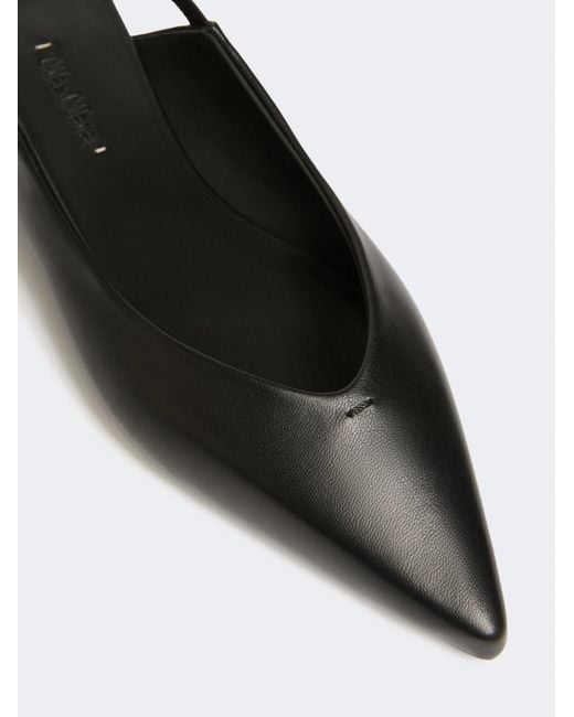 Max Mara Black Open-Toe Flat Sandals