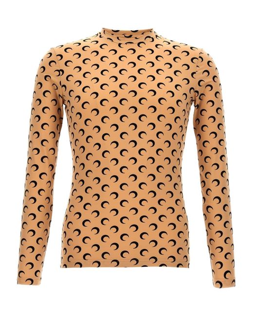 MARINE SERRE Brown Long-Sleeved T-Shirt for men