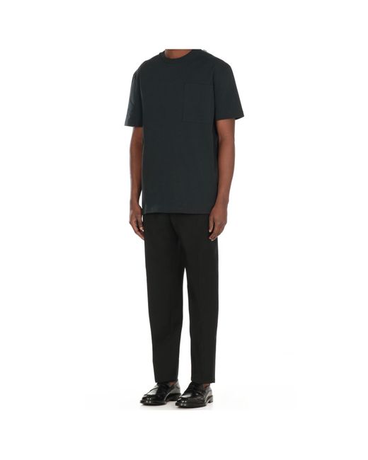 Jil Sander Black Crewneck Short Sleeved T-Shirt for men