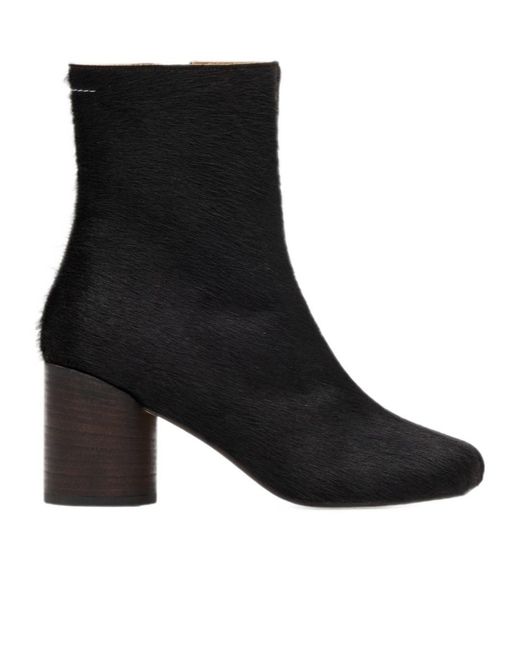 MM6 by Maison Margiela Black Block-Heel Ankle Boots