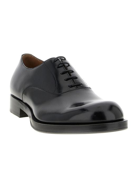 Dries Van Noten Black Lace-Up Oxford Shoes for men