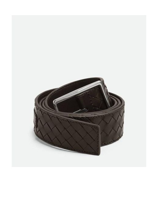 Bottega Veneta Black Intrecciato Piccolo Belt for men