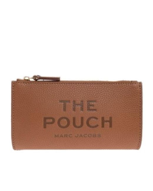 Marc Jacobs Brown The Logo Embossed Zipped Pouch