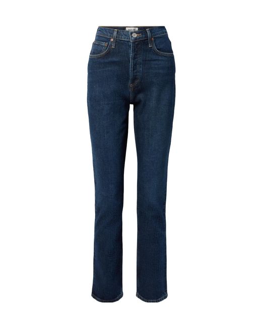 Agolde Blue High Waist Denim Trousers