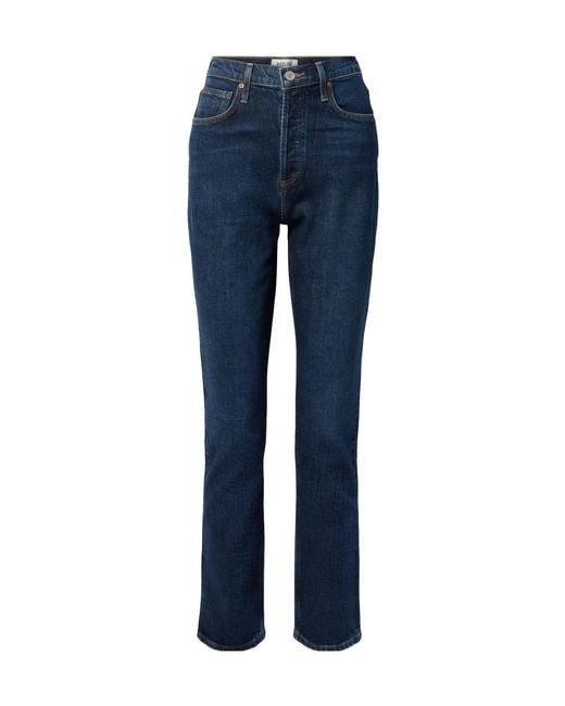 Agolde Blue High Waist Denim Trousers