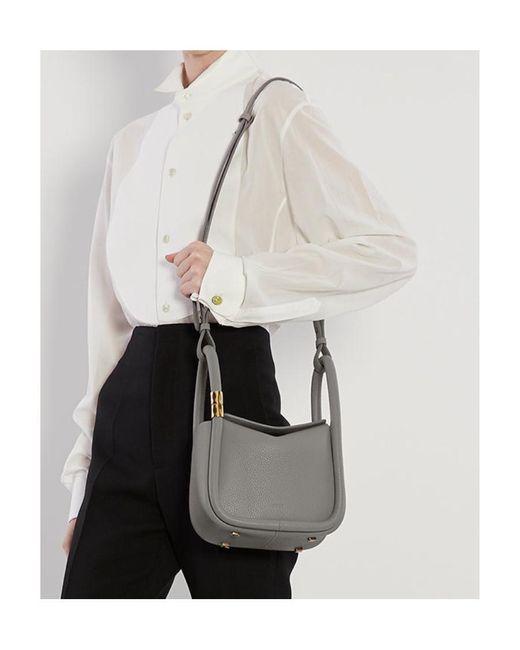 Boyy Gray Double Handle Shoulder Bag