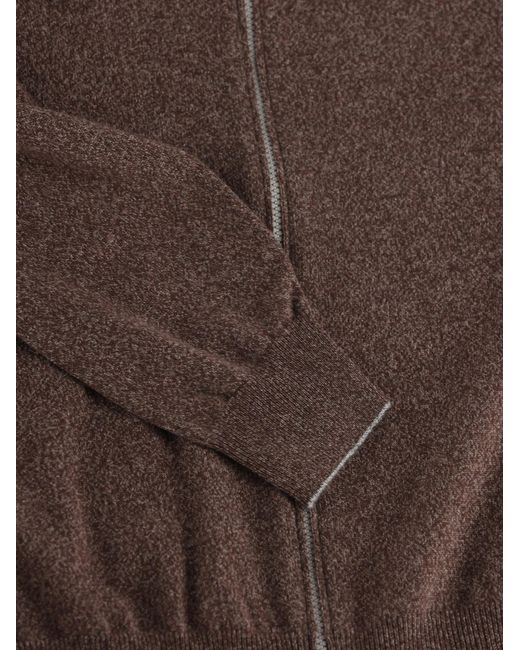 Brunello Cucinelli Brown Zipped Cardigan for men
