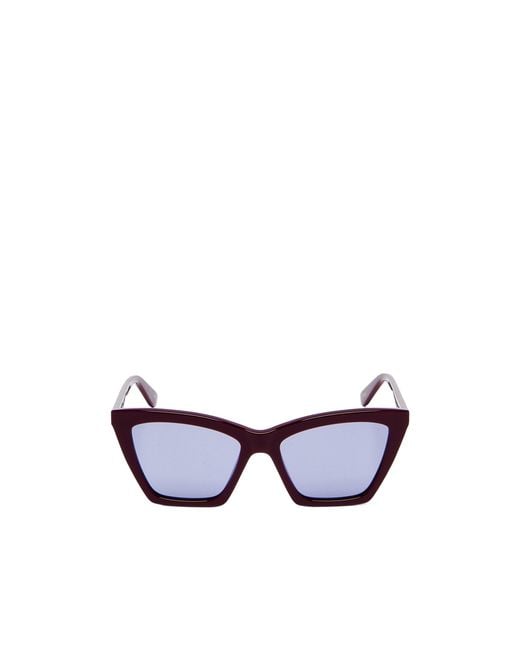McQueen White Eyewear Spike Geometric Cat-Eye Frame Sunglasses