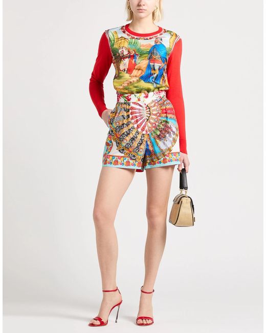 Dolce & Gabbana Red Lightweight Knit Jumper