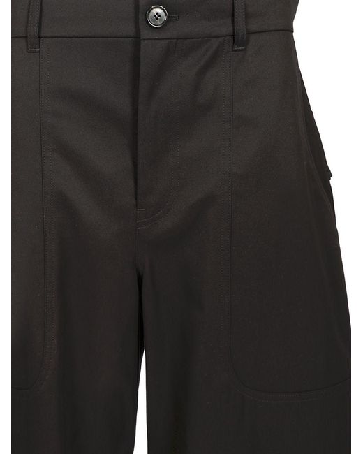 Loewe Black Wide Leg Cargo Trousers for men