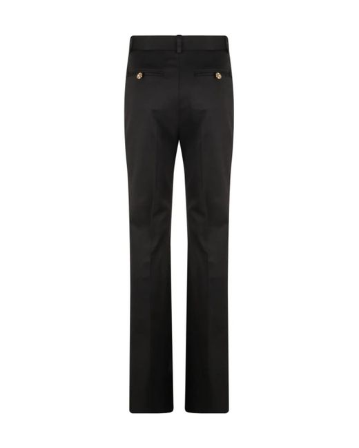 Versace Black Wool-Blend Trousers