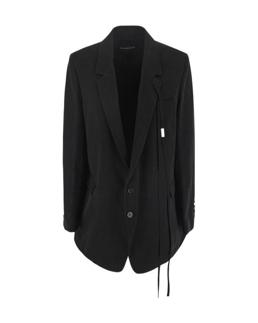 Ann Demeulemeester Black Single-Breasted Blazer
