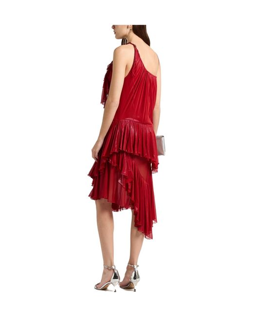 Burberry Red One-Shoulder Dresses