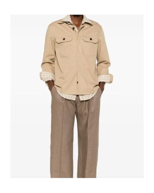 Zegna Natural Flap-Pocket Shirt for men
