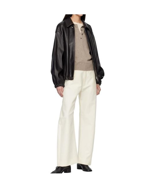 Ssstein Black Zippered Leather Jacket